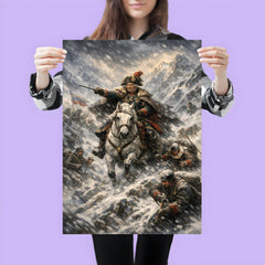 Aleksandr Suvorov crossing the Alps in blizzard poster 3