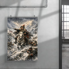 Aleksandr Suvorov crossing the Alps in blizzard poster 4
