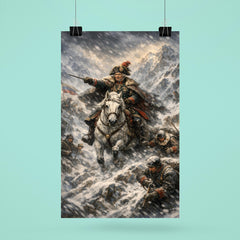Aleksandr Suvorov crossing the Alps in blizzard poster 6