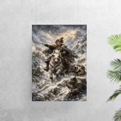 Aleksandr Suvorov crossing the Alps in blizzard poster 7