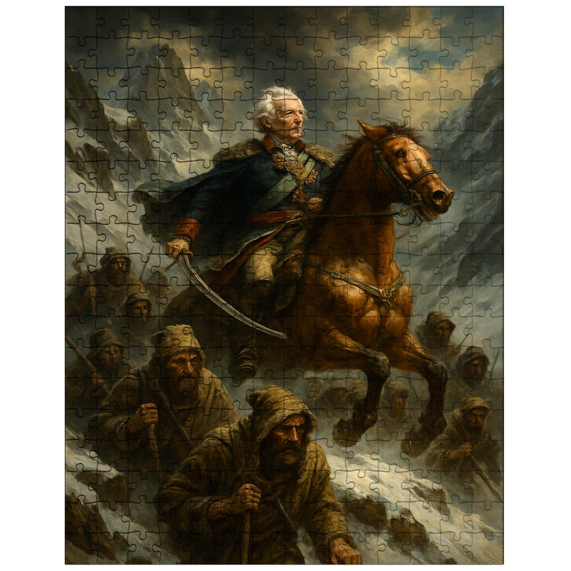 Aleksandr Suvorov crossing the Alps with ragged troops jigsaw puzzle