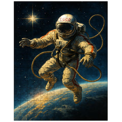 Aleksei Leonov spacewalk over Earth’s curve jigsaw puzzle