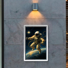 Aleksei Leonov spacewalk over Earth’s curve poster 2