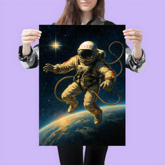 Aleksei Leonov spacewalk over Earth’s curve poster 3