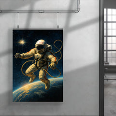 Aleksei Leonov spacewalk over Earth’s curve poster 4
