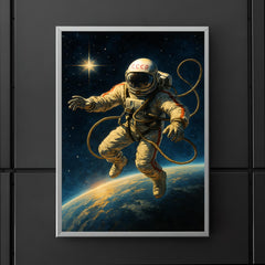 Aleksei Leonov spacewalk over Earth’s curve poster 5