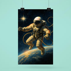 Aleksei Leonov spacewalk over Earth’s curve poster 6