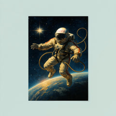 Aleksei Leonov spacewalk over Earth’s curve poster 8