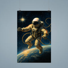 Aleksei Leonov spacewalk over Earth’s curve poster 9