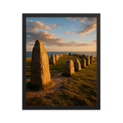 Ales Stenar Sweden framed print on a plain backdrop in size 16"x20".