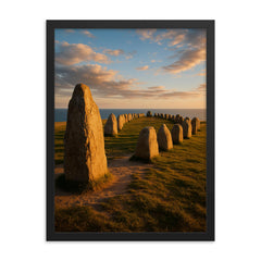 Ales Stenar Sweden framed print on a plain backdrop in size 18"x24".