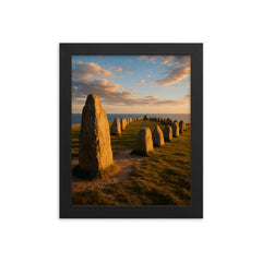 Ales Stenar Sweden framed print on a plain backdrop in size 8"x10".