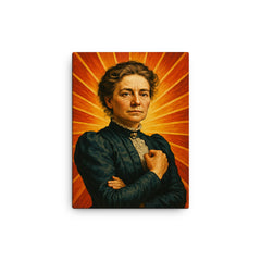 Aletta Jacobs canvas print on a plain backdrop in size 12"x16".