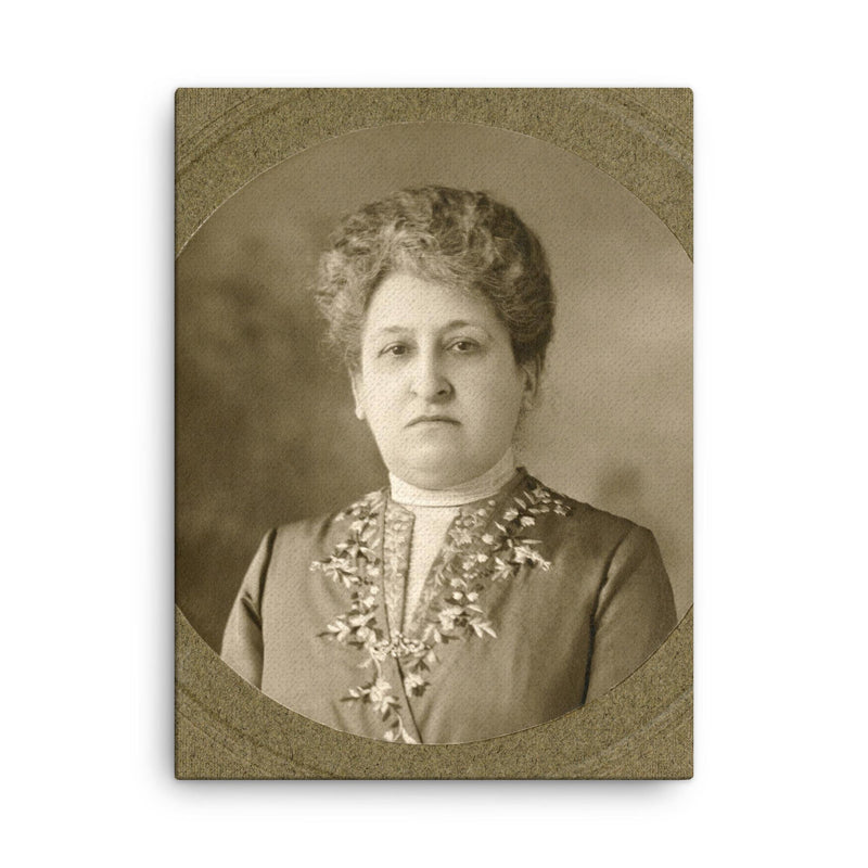 Aletta Jacobs canvas print on a plain backdrop in size 18