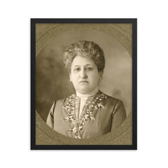 Aletta Jacobs framed print on a plain backdrop in size 16"x20".