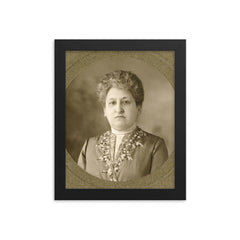 Aletta Jacobs framed print on a plain backdrop in size 8"x10".