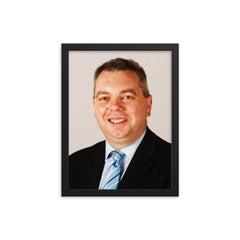 Alex Johnstone framed print on a plain backdrop in size 12"x16".