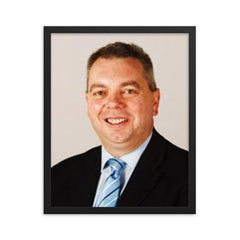 Alex Johnstone framed print on a plain backdrop in size 16"x20".