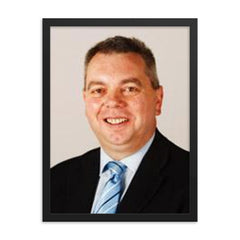 Alex Johnstone framed print on a plain backdrop in size 18"x24".