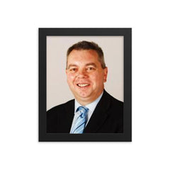 Alex Johnstone framed print on a plain backdrop in size 8"x10".