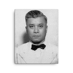 Alexander Andries Maramis canvas print on a plain backdrop in size 16"x20".