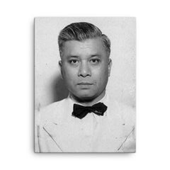 Alexander Andries Maramis canvas print on a plain backdrop in size 18"x24".