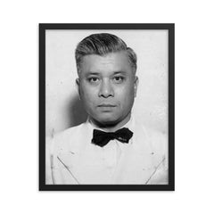 Alexander Andries Maramis framed print on a plain backdrop in size 16"x20".