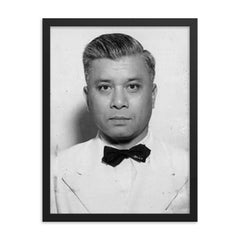 Alexander Andries Maramis framed print on a plain backdrop in size 18"x24".