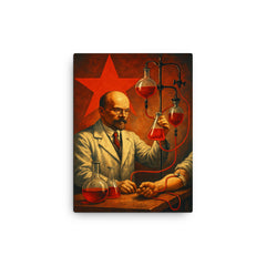 Alexander Bogdanov red star transfusion laboratory canvas print on a plain backdrop in size 12"x16".