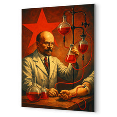 Alexander Bogdanov red star transfusion laboratory metal print mockup