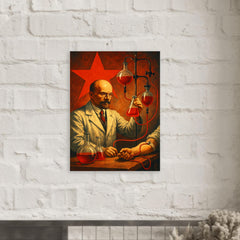 Alexander Bogdanov red star transfusion laboratory metal print mockup