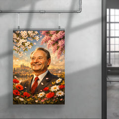 Alexander Dubcek beneath Prague Spring flowers poster 4