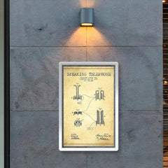 Alexander Graham Bell's original patent for the telephone poster 2