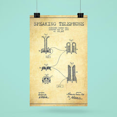 Alexander Graham Bell's original patent for the telephone poster 6