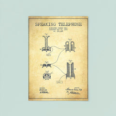 Alexander Graham Bell's original patent for the telephone poster 8