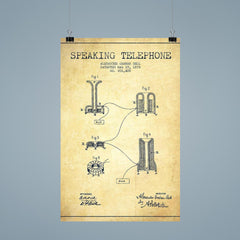 Alexander Graham Bell's original patent for the telephone poster 9