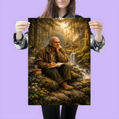 Alexander Grothendieck in forest exile contemplation poster 3