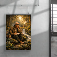 Alexander Grothendieck in forest exile contemplation poster 4
