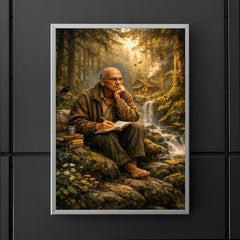 Alexander Grothendieck in forest exile contemplation poster 5