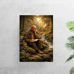 Alexander Grothendieck in forest exile contemplation poster 7