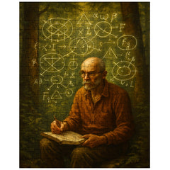 Alexander Grothendieck in forest exile with diagrams jigsaw puzzle