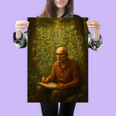 Alexander Grothendieck in forest exile with diagrams poster 3