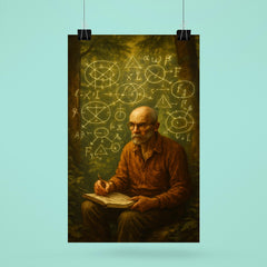 Alexander Grothendieck in forest exile with diagrams poster 6
