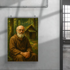 Alexander Grothendieck in forest hermit retreat poster 4