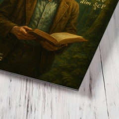 Alexander Grothendieck in forest of equations metal print mockup