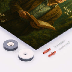 Alexander Grothendieck in forest of equations metal print mockup