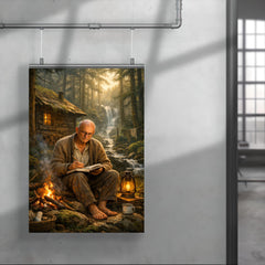 Alexander Grothendieck in reclusive forest solitude poster 4
