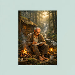 Alexander Grothendieck in reclusive forest solitude poster 8