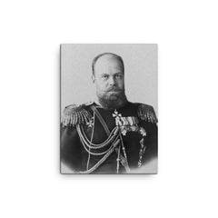 Alexander III of Russia canvas print on a plain backdrop in size 12"x16".