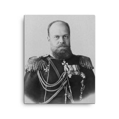 Alexander III of Russia canvas print on a plain backdrop in size 16"x20".
